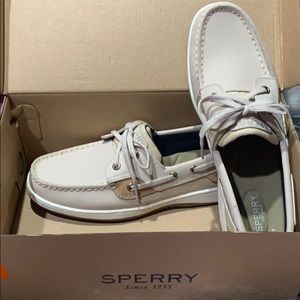 ✨Sperry Bluefish Oat/linen, memory foam boat shoes